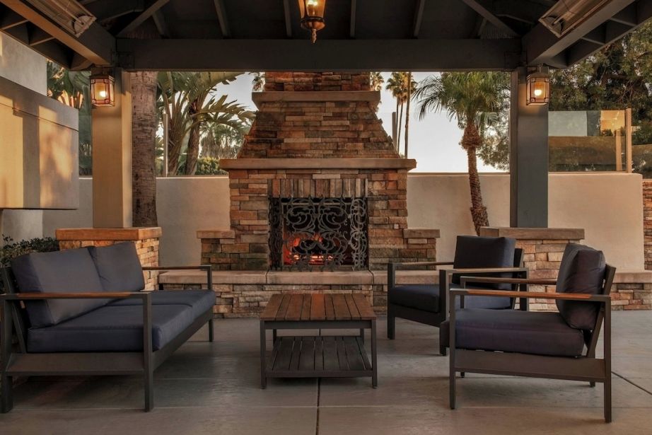 Fireplace patio at Four Points Culver City