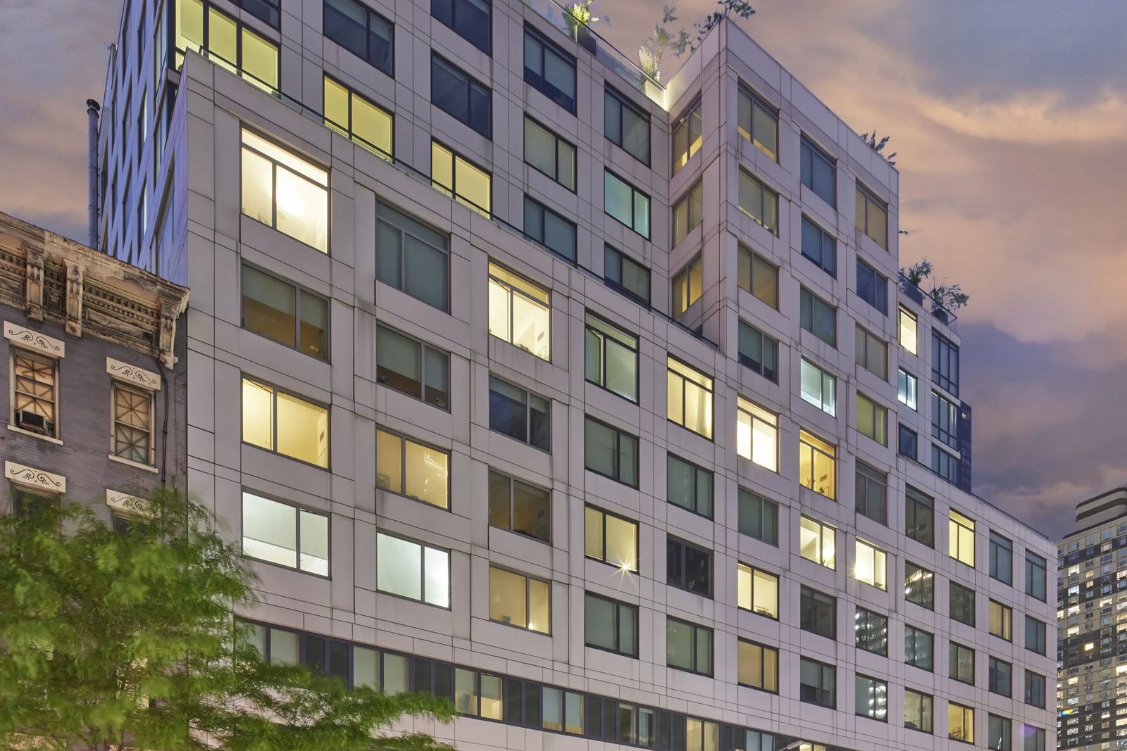 Truss Hotel Times Square exterior at dusk