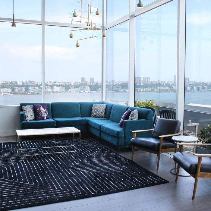 Suite lounge with river views